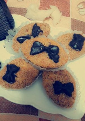 صورة لوصفة حلوى بالقطايف وكاوكاو