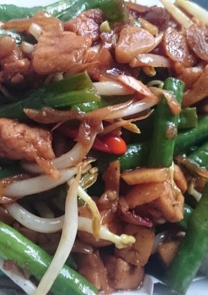 Foto resep Tumis kacang panjang tempe tauge