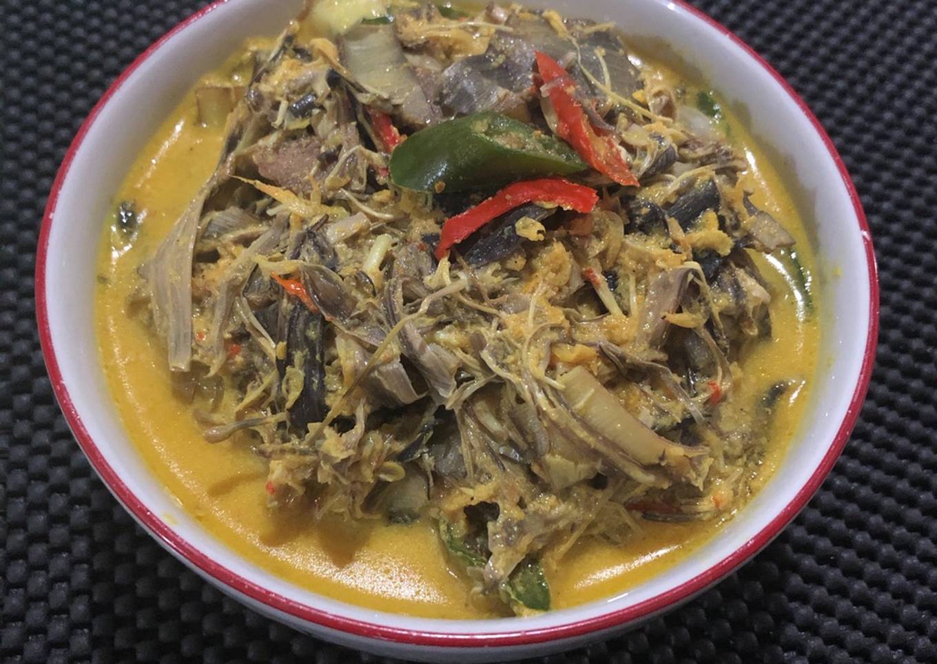 Gulai Jantung Pisang Rebon