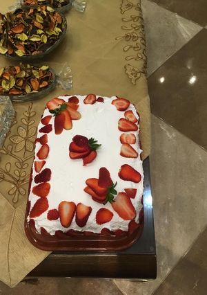 صورة لوصفة كاتو بحشوة الكريمة والفواكه