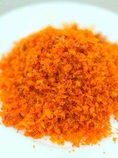 Hình của món Ruốc (chà bông) cá hồi chay.