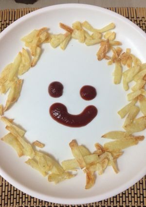 A picture of Airfyer French fries very crispy.