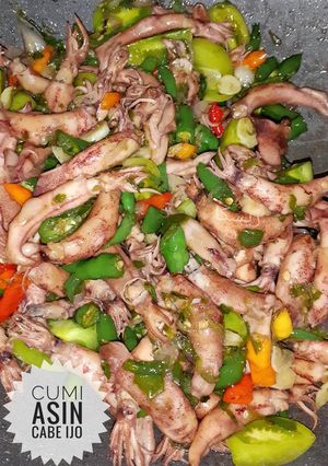Foto resep Cumi Asin Cabe Ijo