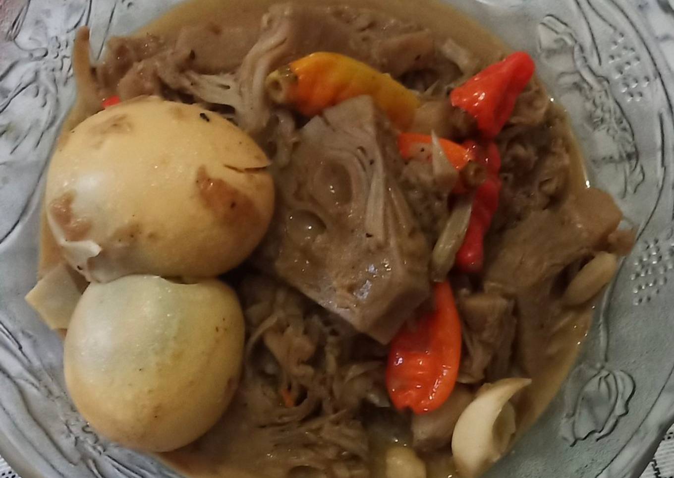 Gudeg jojga ala saya (tanpa daun jati)