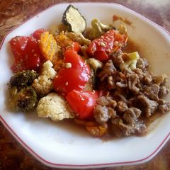 A picture of Goat stew with roast veges #themechallange#.