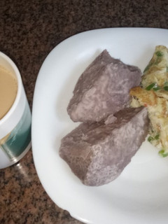 A picture of Spiced egg and boiled ndumas#author marathon.