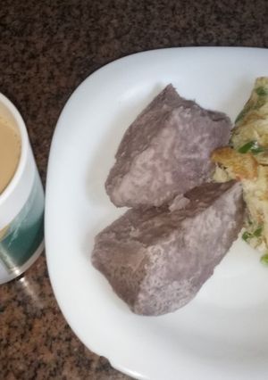 A picture of Spiced egg and boiled ndumas#author marathon.