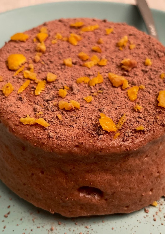Una foto de Mousse de chocolate y naranja