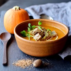 A picture of Slow Cooked Pumpkin Soup.