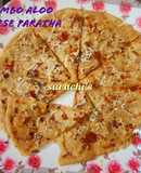 Jumbo Aloo Cheese Paratha (Pizza Style)