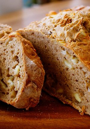 A picture of No Yeast Whole Wheat Bread with Cheese.