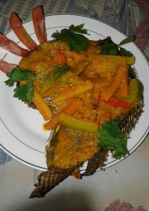 Foto resep Ikan nila acar kuning