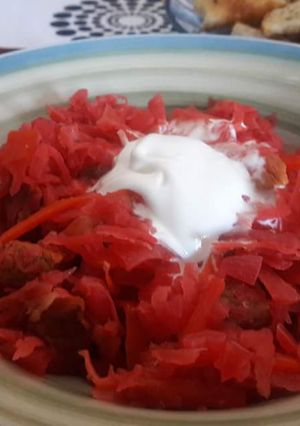 Una foto de Sopa borsch (origen Rusia)