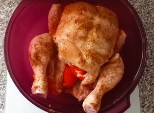 Foto principal de Pollo asado en microondas con salsa de naranja amarga