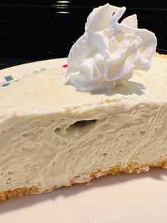A picture of No Bake Pistachio Cream Cheese Pie.