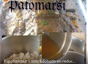 Una foto de Especialidad: Lomo adobado en reducción con caldo de carne_ salsa demiglass con vino tinto