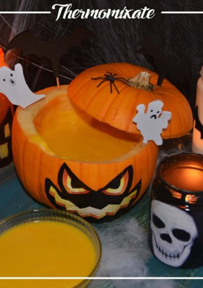Una foto de Sopa de calabaza. Halloween con Thermomix