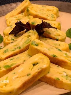 A picture of Scallion Egg Roll Omelet.