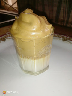 A picture of Dalgona coffee.