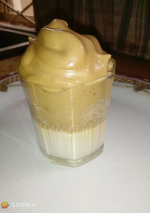 A picture of Dalgona coffee.