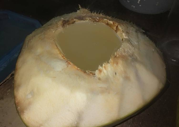 Puding kelapa muda (viral)