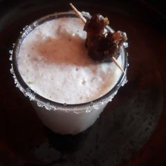 A picture of Apple dates milkshake.
