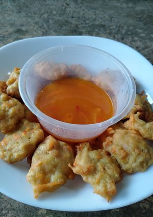 Foto resep Perkedel ayam saus dimsum