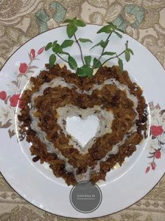عکسی از دستور عدس پلو با گوشت قالبی