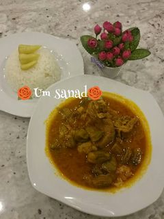 صورة لوصفة باميه باللحمه