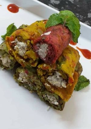 आटे से बने पनीर वेजिटेबल रोल (Aate se bani paneer vegetable roll recipe in Hindi) रेसिपी मुख्य फोटो