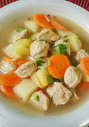 Foto resep Sop bakso kentang wortel