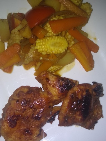 Resep Stir fry viggies vs ayam kecap pedas panggang Bahan Sederhana