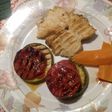 Zuchini y tomate grill con pollo