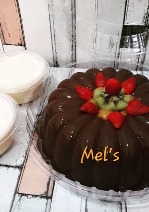 Foto resep Puding coklat fla vanila