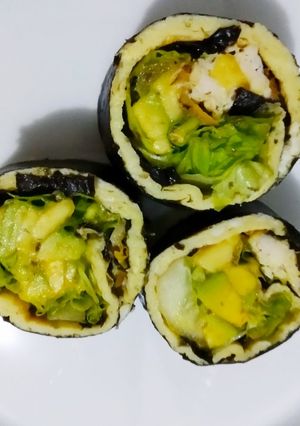 Foto resep Sushi telur avocado (tanpa nasi)