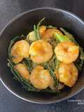 King Prawns with samphire & lemon butter glaze