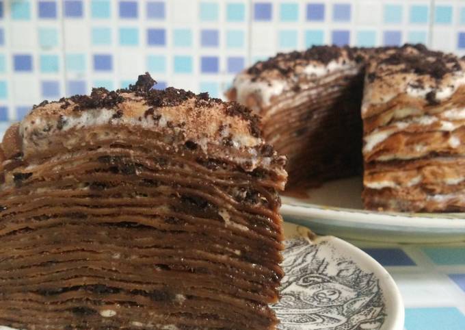 Resep Mille Crepes Oreo Susu Coklat Oleh Prima A Cookpad