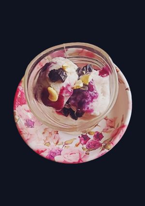 A picture of Black Currant Ice cream 🍨.