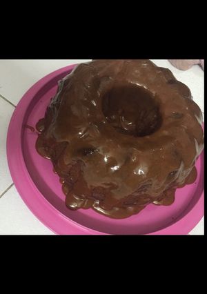 صورة لوصفة كيكة التمر و صوص الكراميل