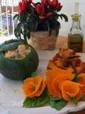 Bombetta di zucca alla cernia e semi di chia