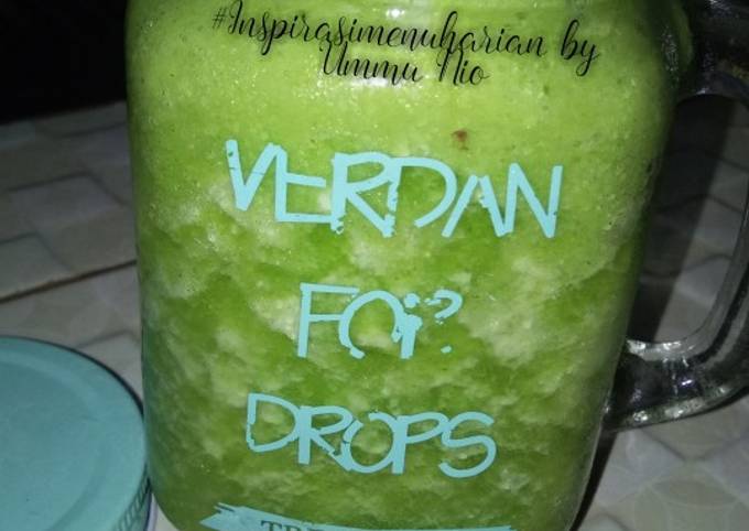 Langkah Mudah untuk Membuat Green smoothie (daun pokcoy n Nanas), Lezat Sekali