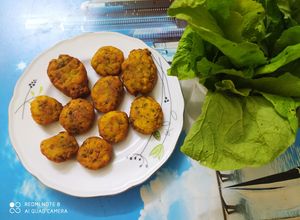 Hình của món Chả cá chay (làm bằng đậu gà).