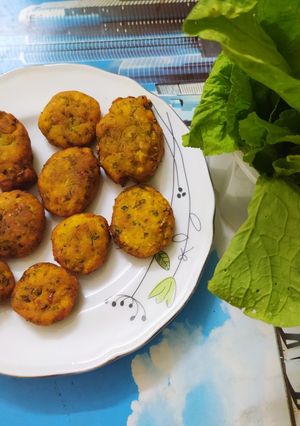 Hình của món Chả cá chay (làm bằng đậu gà).