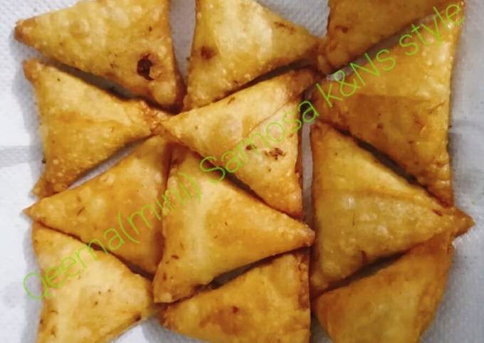 Recipe of Favorite Qeema(mini) Samosa K&amp;Ns style