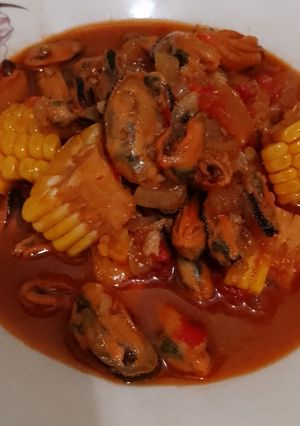 Foto resep Kerang Kupas Saus Padang