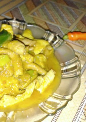 Foto resep Usus ayam masak bumbu kuning