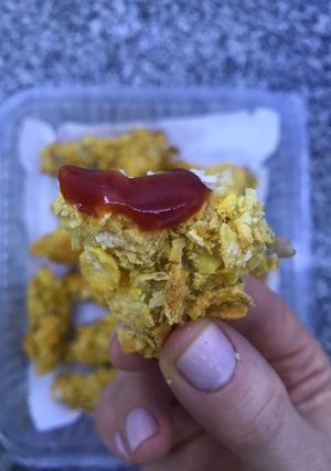 Una foto de Deditos de pollo crocantes