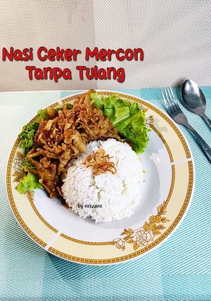 Foto resep 257. Nasi Ceker Mercon Tanpa Tulang