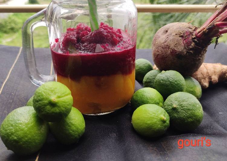 Beetroot smoothie with mango