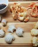 Langostinos y Vieiras en tempura sin gluten